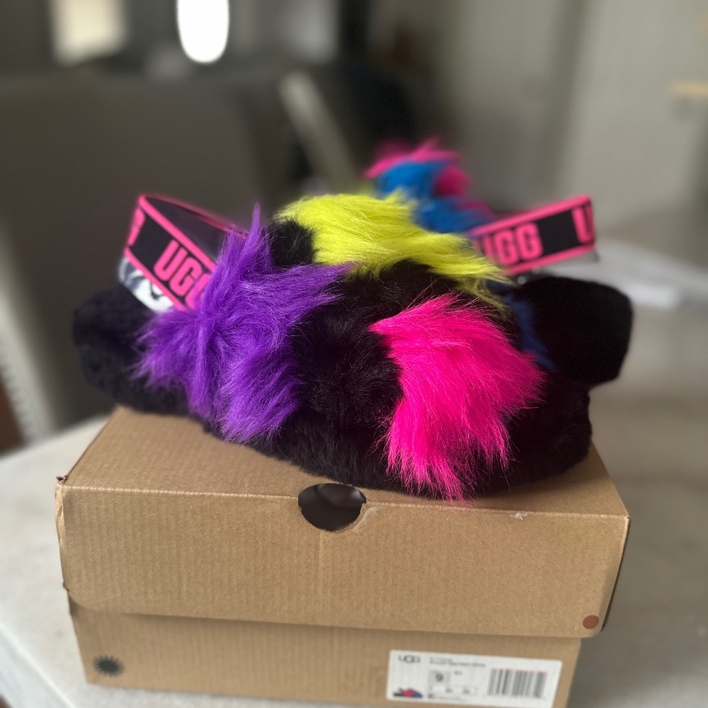 UGG Fluff Yeah Party Spots Slides